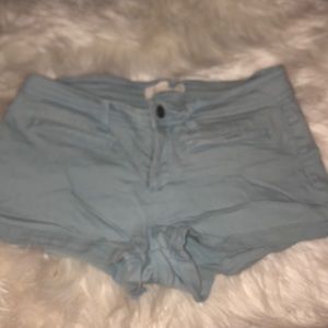 Light blue jean shorts